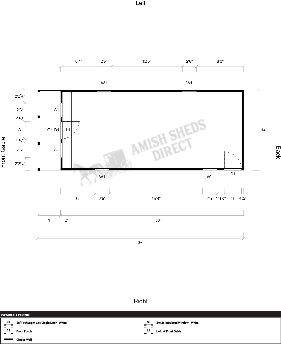 Amish Shed 14x36 - Image 2