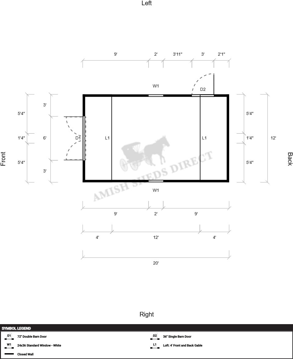 Amish Barn 12x20 - Image 2