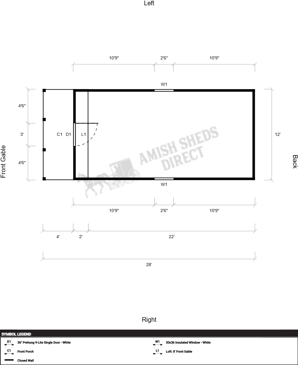 Amish Barn 12x28 - Image 2