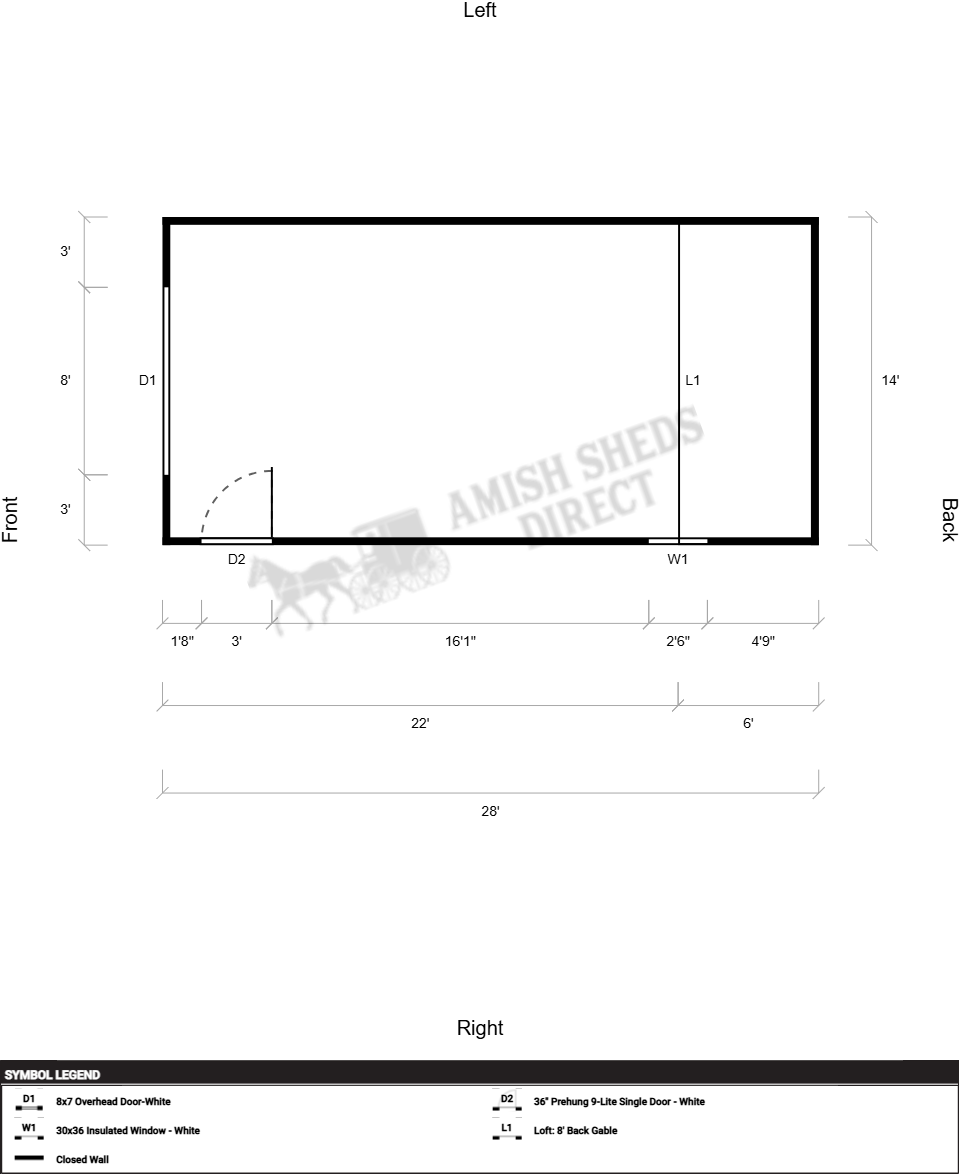 Amish Barn 14x28 - Image 2