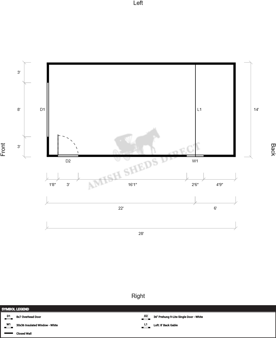 Amish Barn 14x28 - Image 2